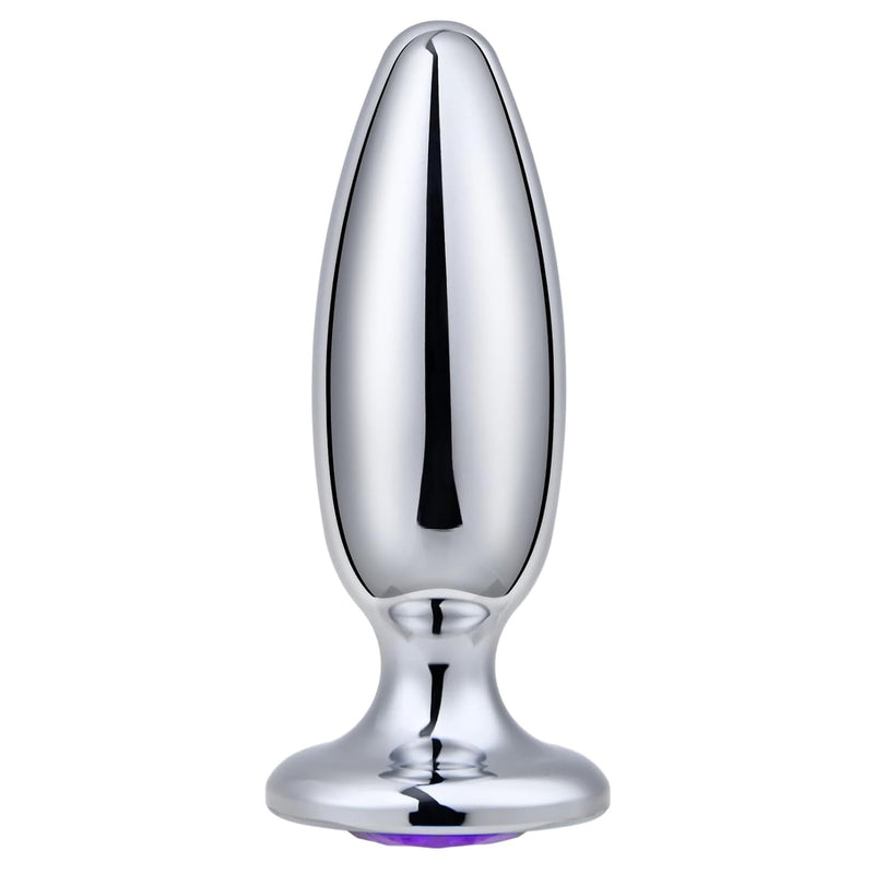 Metal Long Anal Plug Luxury Jeweled Tapered Butt Plug For Personal Masturbation Anal Training Sex Toy For Men Women