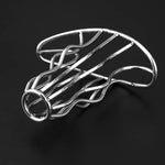 Stainless Steel Anal Butt Plugs Metal Hollow S&M Adult Sex Toys Vaginal Expander Women Men Games Trainer Gifts Pleasure Stimulator Flirting Supplies (Silver,M)