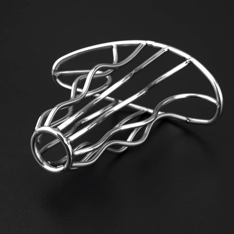 Stainless Steel Anal Butt Plugs Metal Hollow S&M Adult Sex Toys Vaginal Expander Women Men Games Trainer Gifts Pleasure Stimulator Flirting Supplies (Silver,S)