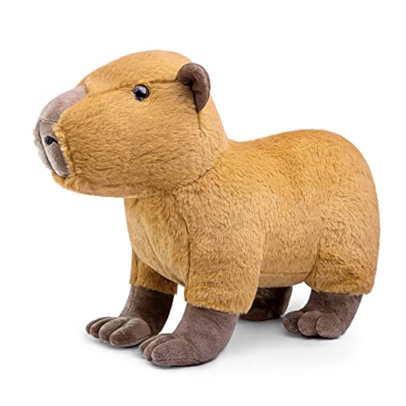 Large Capybara Plush, Realistic 16” Capybara Stuffed Animal, Lifelike Rodent Capybara Weigted Toys, Simulation Soft Crawling Capybara Stuffed Toys, Unique Plushie Toys Model Dolls For Kids