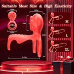 Vibrating Cock Ring Adult Sex Toys For Men - 10 Vibration Modes Rose Tongue Sex Toy Vibrator Penis Sleeve Cock Ring Male Couples Sex Toys For Men, Soft Silicone Penis Ring Cock Sleeve