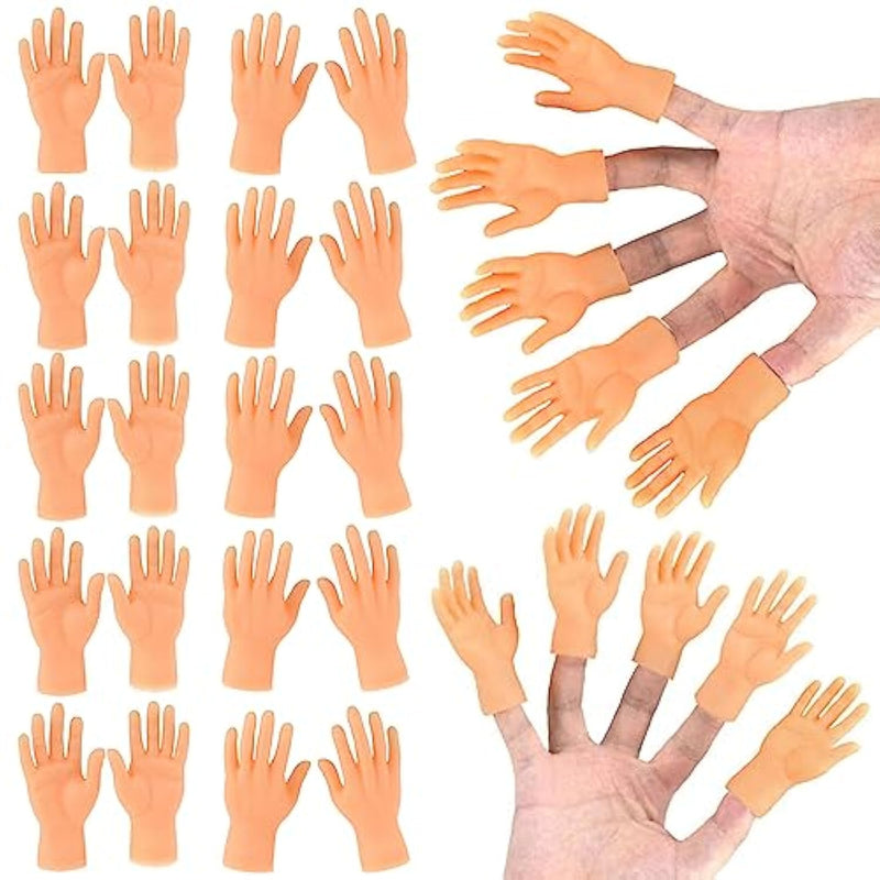 30 Pcs Tiny Finger Hands Mini Rubber Finger Puppets, Miniature Small Hands Ealistic Cute Little Hand Finger For Gifts Puppet Show Prank Gag Performance Party Favors