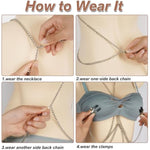 Nipple Clamps Body Jewelry Bdsm Sex Toy, Adjustable Non-Piercing Nipple Toys Body Chain With Necklace Bondage For Games, Kinky Breast Clips For Women Couples Pleasure (Silver)