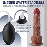 Realistic Squirting Dildo Ejaculating Penis For Beginners With Strong Suction Cup For Hands-Free Play,Soft Dildo With Curved Shaft And Balls For Women G-Spot And Anal Prostate Play 8.07 Inch
