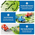 Toddler Toys Gifts For 2 3 4 5 Year Old Boys, 56 Jigsaw Puzzle Race Track Car Set For Kids Toddlers 1-3 2-4 3-5 4-6, Puzzle Tracks Car Toys Gifts For 2 3 4 5 Year Old Boys Kids