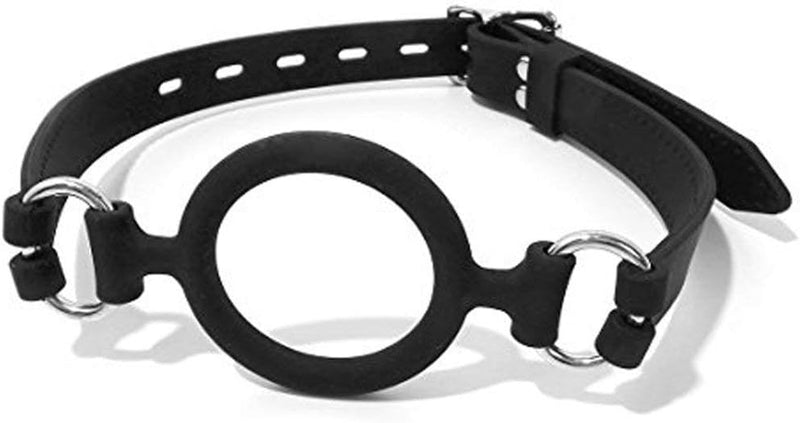 Adjustable O-Ring Gag with Head Harness – Open Mouth Restraint for Oral Fixation