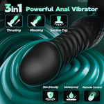 Men's Prostate Massager with Remote Control and Thrusting Anal Plug for Couples