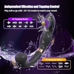 Dual-Ended Tapping Vibrating Prostate Massager Anal Sex Toys, Curved Anal Dildo Butt Plug G Spot Vibrator, Male Adult Sex Toy For Men Women Couples, Prostate Wand Anal Trainer Game Play