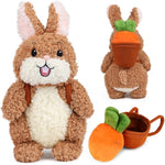 -Rabbit Plush Toys, Cute Rabbit Plush Toys, Rabbits Carrying Radishes, Gifts For Children, Easter Rabbit Gifts (8-Inch)