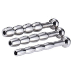 Urethral Sounds, 3 Pcs Set Stainless Steel Hollow Penis Plug Multi Beads Urethral Dilators For Beginner (Beginner)