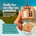 Watercolor Paint Set - Mini Travel Kit with 12 Colors & Water Brush