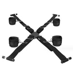 Sex Restraints Kit with Door Straps - BDSM Spreader Bar &amp; Handcuff Set