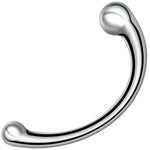 Double Ended Dildo Prostate Massager Anal Sex Toys For Men Women G Spot Stimulator Curved Dildo Stainless Steel Butt Plug Lesbian Sex Toys For Couples Prostate Massage Wand