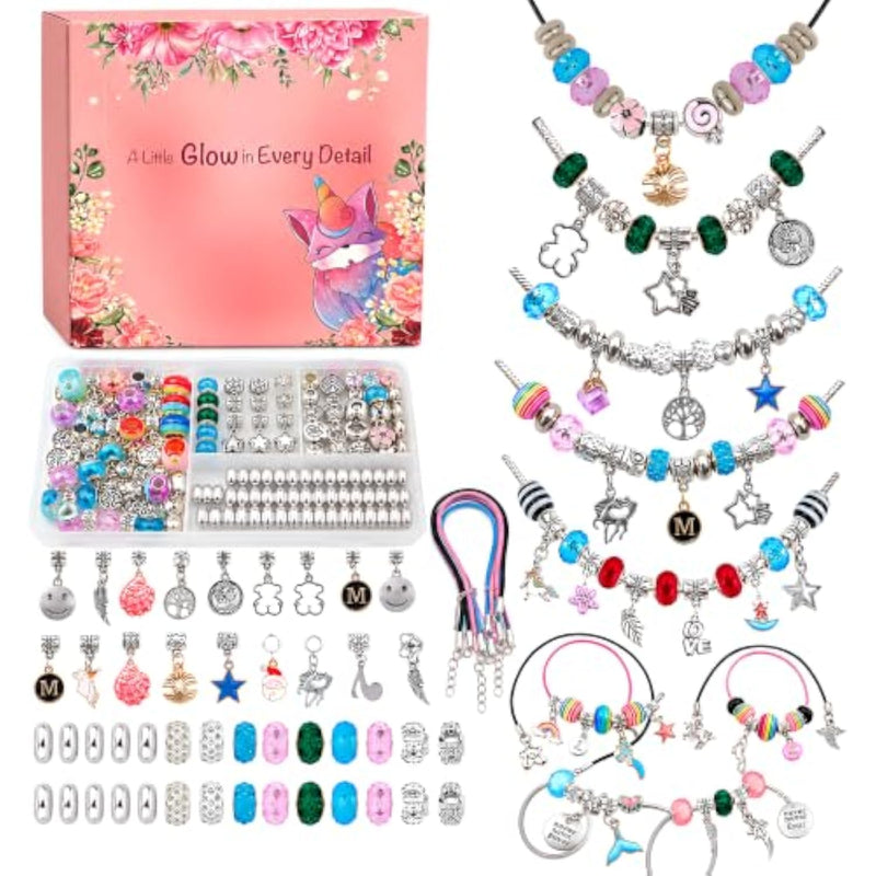 DIY Summer Jewelry Making Kit Charm Bracelet Set
