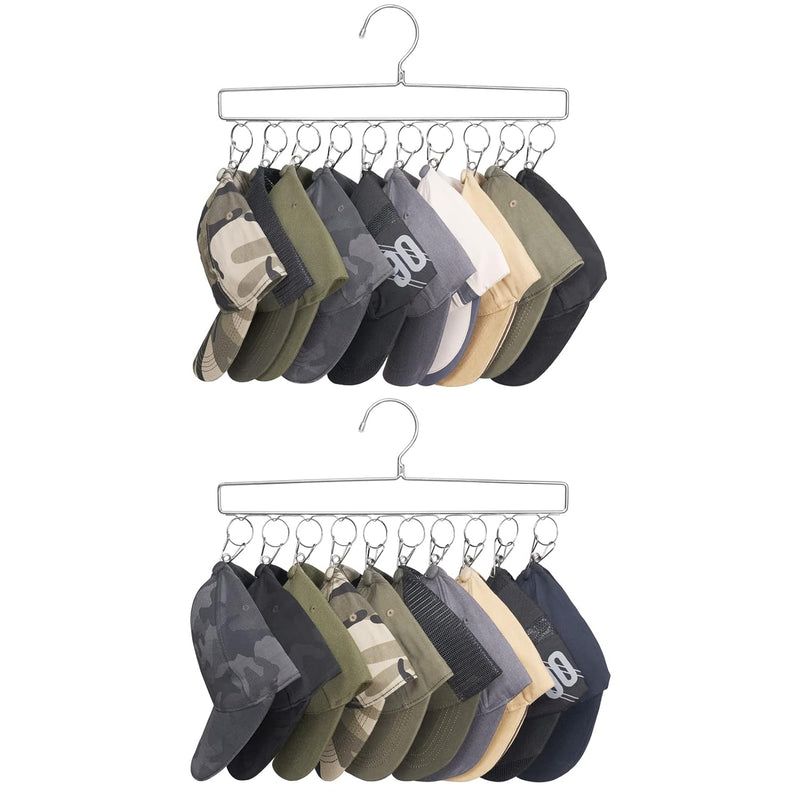 Hat Organizer Hanger For Closet Set Of 2 Baseball Cap Organizer With 20 Clips St