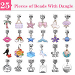 Unicorn & Mermaid Charm Bracelet Making Kit for Girls Ages 5-12
