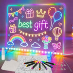 16 Inch LED Light-Up Drawing Board for Kids with 6 Modes, 8 Colors & 13 Effects