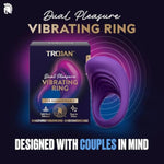 TROJAN Dual Pleasure Vibrating Ring, Vibrator for Couples