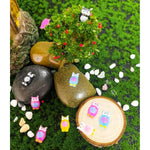 100 Pcs Mini Resin Owl Figurines for Dollhouse, Fairy Garden & DIY Crafts