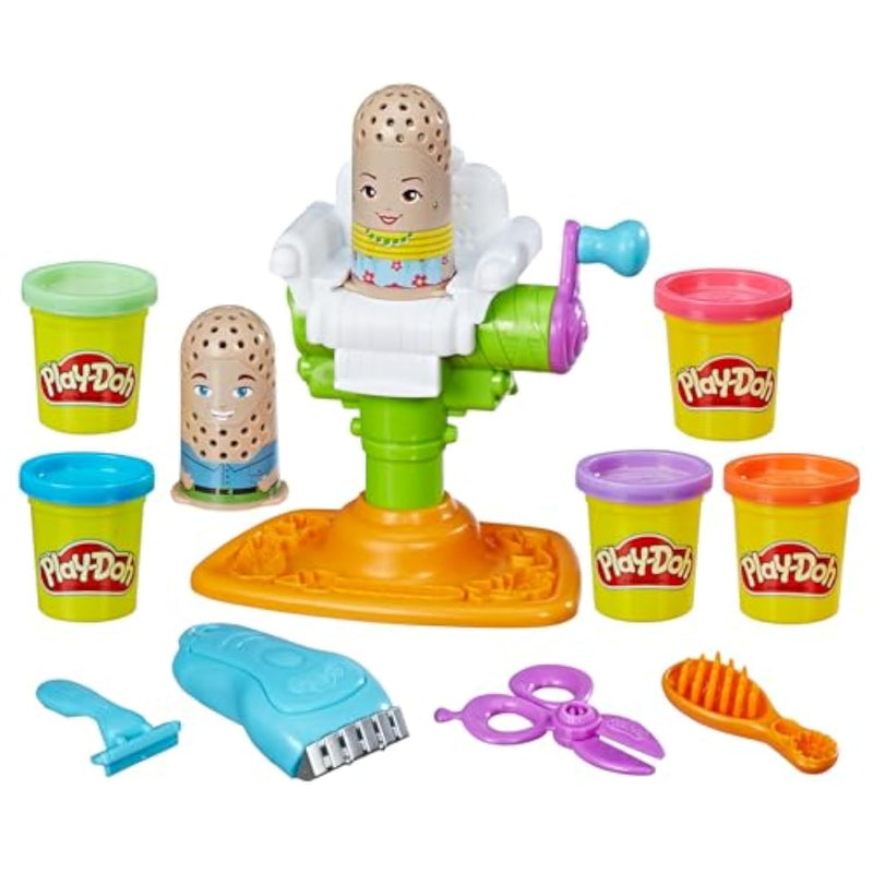 Kids Barber Shop Modeling Dough Set with Electric Buzzer, 5 Colors & Accessories