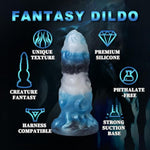 7.71In Fantasy Monster Dildo - Extra Thick Colorful Silicone Dragon Cock With Strong Suction Cup,Hands-Free Play,Prostate Massager Sex Toy(S)