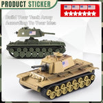 Ww2 Army Tank-6 And Army Men Toys Playset, 2Pc Us Tank Models With 10Pc Toy Soldiers, Desert Tan And Olive Drab Green 1:72 Military Vehicle, Great Military Toy For Kids Boys