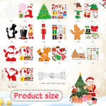 50 Pcs Christmas Craft Kit, Xmas DIY Sticker Ornaments for Christmas Tree Decoration