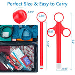 Lube Applicator Syringes, Precision Lubricant Dispensers, 2-Pack Injector With Smooth Rounded Cap, Ideal For Men, Women & Couples - Reusable, Easy To Use & Clean [10Ml][White & Red]