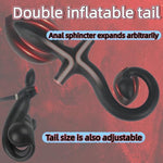 Inflatable Anal Plug Puppy Tail Plug with Adjustable Tail Butt Plug