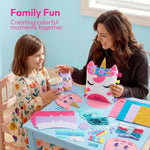 Kids Sewing Kit with 7 Projects, Unicorn & Mermaid Pillow Crafts Ages 6+