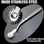 Bdsm Toys Foreplay Pinwheel Sex Toys, Stainless Steel Wartenberg Wheel Roller Sex Tools Bondage Bdsm Bear Sensory Play, 22 Pins Flirting Stimulation Roller Portable Couple Sex Toys Adult Bedroom Play