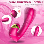 Vibrator Adult Sex Toys For Women - 4 In 1 Tongue Thrusting Sex Swing Toys With 10 Vibrating Modes & 10 Rotating Modes, G Spot Clit Stimulator Pleasure Tools For Female Couples Games