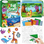 Foil Craft Kit for Kids Ages 4-8, No Mess Creative Activity Art Supplies