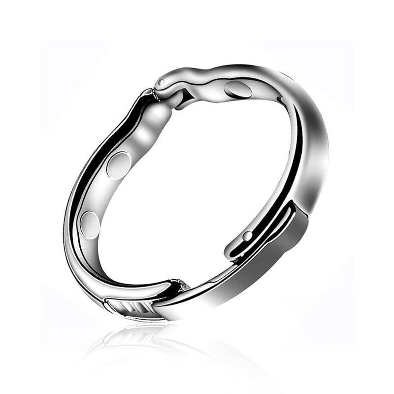 Metal Cock Ring, Cock Ring Adjustable Male Metal Penis Ring (Medium)