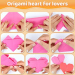 Origami Paper Craft Kit with 220 Double Sided Sheets in 17 Vibrant Colors, 6x6 Inch Size