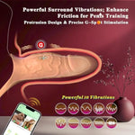 Vibrating Penis Sleeve Cock Ring, All Liquid Silicone Soft Couples Adult Sex Toys For Men Women, App Penis Extender Vibrator Girth Sleeve For Penis Testicles G Spot, Male Couple Sex Toy