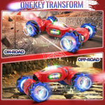 Spider Remote Control Car Toys For 6-12 Boys Girls, Birthday Gifts For Kids, 2.4Ghz 4Wd Gesture Sensing Rc Stunt Car With Light & Music & Spray, Double-Sided 360° Rotating Hand Control