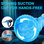 Silicone Monster 2 Knots Dildo Big With Suction Cup, 9 Inch Soft Large Fantasy Animal Horse Wolf Dildo Long Anal Plug, Huge Dragon Penis Blue Xl Dog Knot Dildo Thick Sex Toys For Women Lesbians Gay