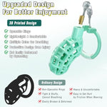 Chastity Cage Male Sex Toys - Lightweight Chastity Device Cock Cage With 3 Size Ring 2 Invisible Lock, Mint Penis Erection Control Bondage Gear &Accessories, Adult Sex Toys For Men Exercise Abstinence
