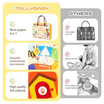 Jollybaby Montessori Activity Busy Book for Toddlers, Preschool Educational Learning Busy Board for 3 Year Old, Felt Quiet Book Birthday Gift - Farm