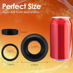 Silicone Cock Ring Reusable Penis Rings For Men, 2 Size For Male Erection Enhancing, 2.7'' Large Thick Sexual Stimulation Device Long Lasting Stronger Stretchy Adult Sex Toy For Men Or Couple