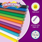 Prima-Color Fade-Resistant Paper Roll Set of 12 Vibrant Colors