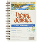 Strathmore 140 lb. Cold Press Watercolor Paper Visual Journal, 5.5 x 8 inches, White, 22 Sheets