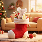 Cheese Rat Plush Mouse Stuffed Animals For Kids, Soft Cute Plush Toys For Baby Girl And Boy, Fluffy Cheese Rat Brown 6 Inches
