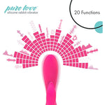 G-Spot Silicone Rabbit Vibrator Pink, Rechargeable Clitoris Stimulator, Water-Resistant And Multi Function, Adult Sex Toy, Dual Stimulation