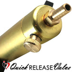 Penis Pump Kit Ultima - Brass Handle, Blue Rubber Grips, Clear Hose + Gauge - 9" X 1.75" Cylinder