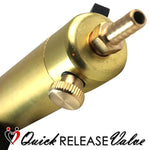 Penis Pump Kit Ultima - Brass Handle, Blue Rubber Grips, Clear Hose + Gauge - 9" X 2.00" Cylinder