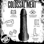 Master Cock Moby 2 Foot Tall Super Dildo For Men, Women & Couples. Super-Sized Dildo With Realistic Details And Sturdy Base, 24 Inches Tall. Decor Piece, Kinky Prop, Sex Furniture. 1 Piece, Black