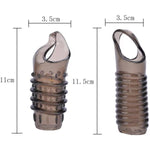 2 Pcs Cock Rings For Men Reusable Penis Enlarge Sleeve Realistic Silicone Delay Ejaculation Stronger Erection Enhancement Silicone Penis Sleeves