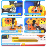 Kids Tool Set, Work Tool Bench With 69 Realistic Toy Tools And Accessories, Xmas Gift Transformable Tool Set, Toddler Bench Pretend Play Learning & Tool Set For Toddlers Boys & Girls Age 3+